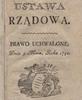 Constitution of the 3rd May 1791 print in Warszawa Michal Groll 1791 AD.small
